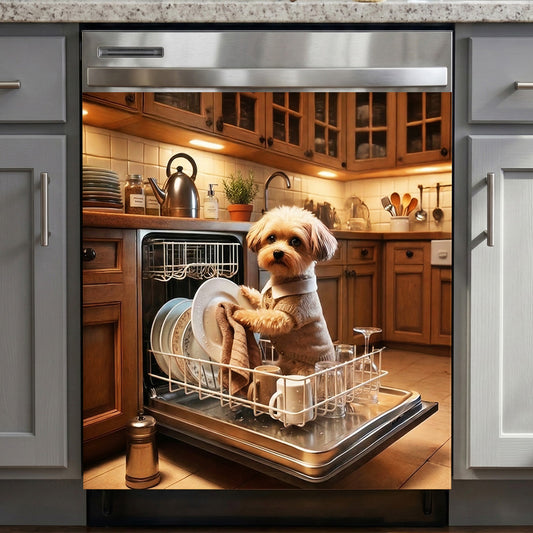 Dog Lover Magnetic Dishwasher Cover The Little Helper