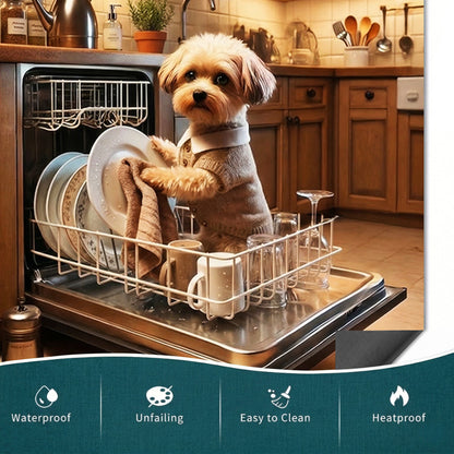 Dog Lover Magnetic Dishwasher Cover The Little Helper
