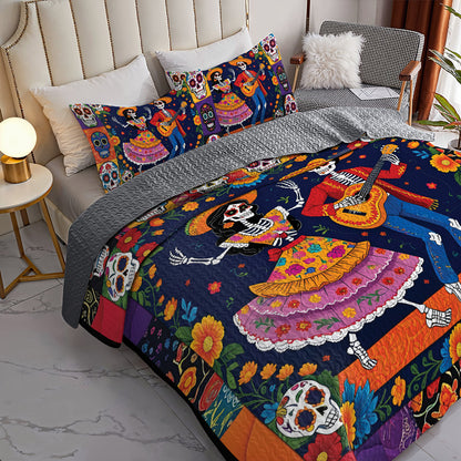 Day Of The Dead All Season Quilt 3-Piece Set Beyond The Grave
