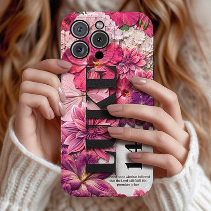 God Leather Phone Case Luke 1:45
