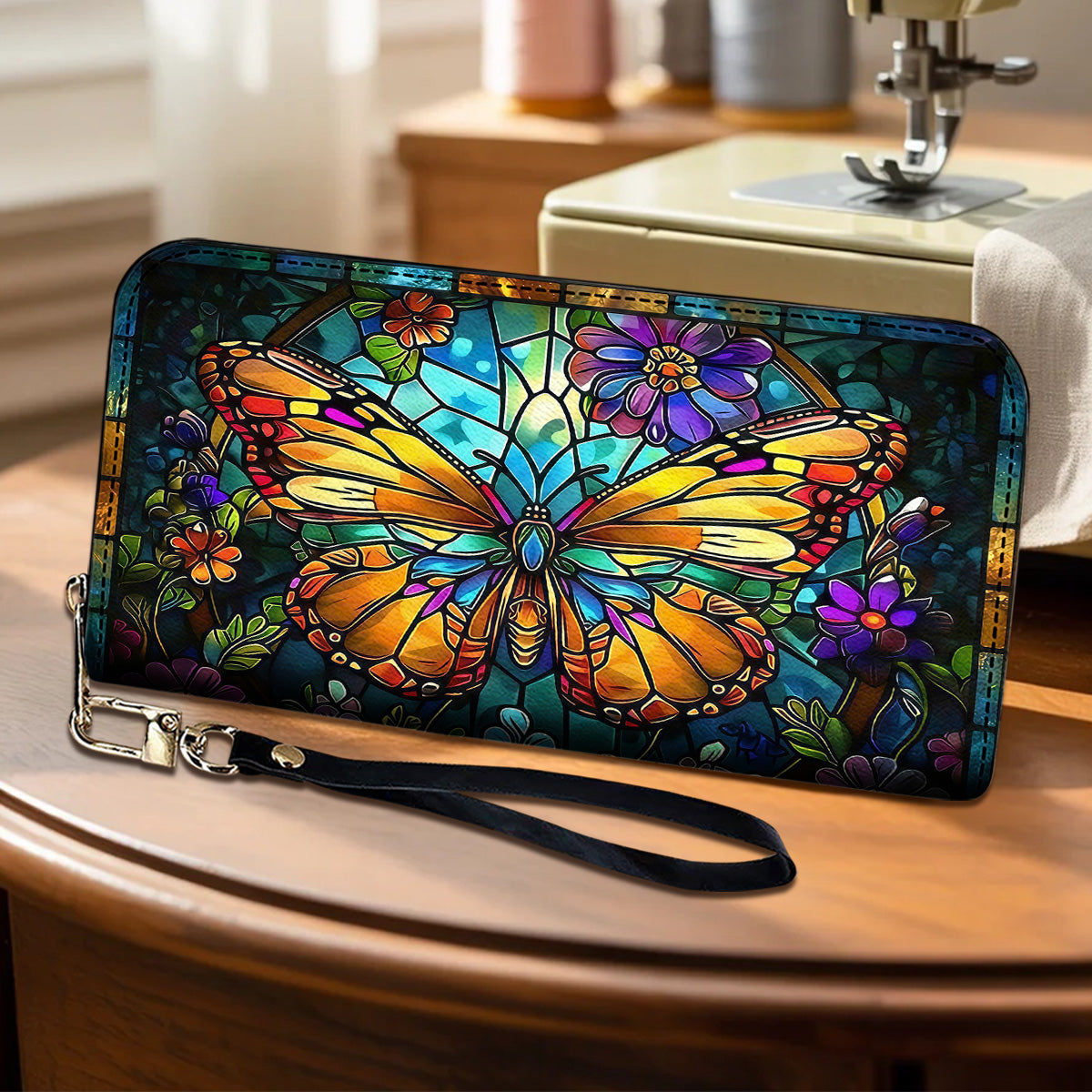 Butterfly Leather Wallet Luminous Wings