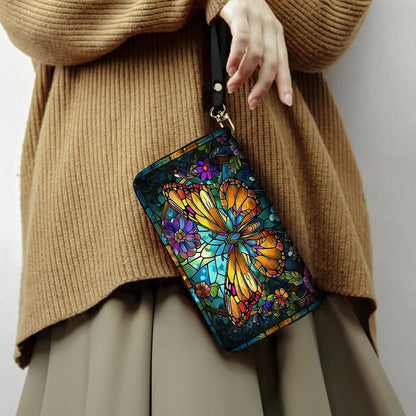 Butterfly Leather Wallet Luminous Wings
