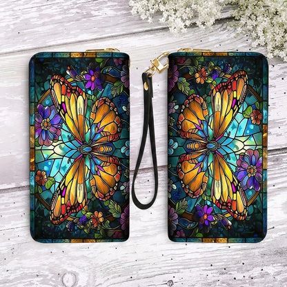 Butterfly Leather Wallet Luminous Wings