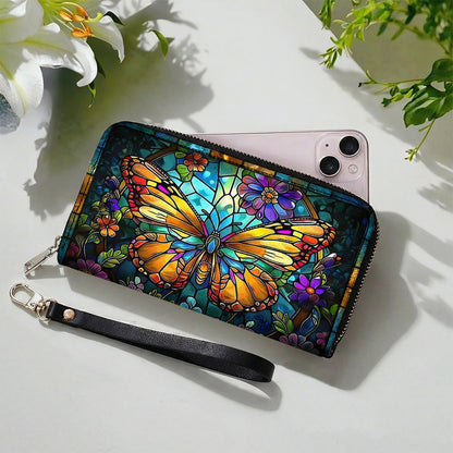 Butterfly Leather Wallet Luminous Wings