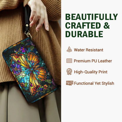 Butterfly Leather Wallet Luminous Wings