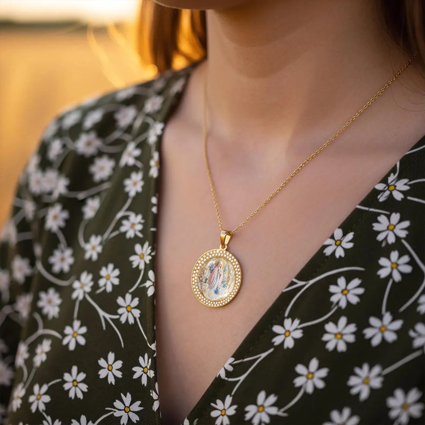 Blessed Halo Pendant Necklace