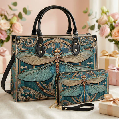 Dragonfly Handbag & Wallet Set 2D Print The Meadow’s Muse