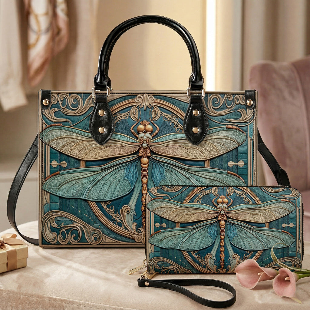Dragonfly Handbag & Wallet Set 2D Print The Meadow’s Muse