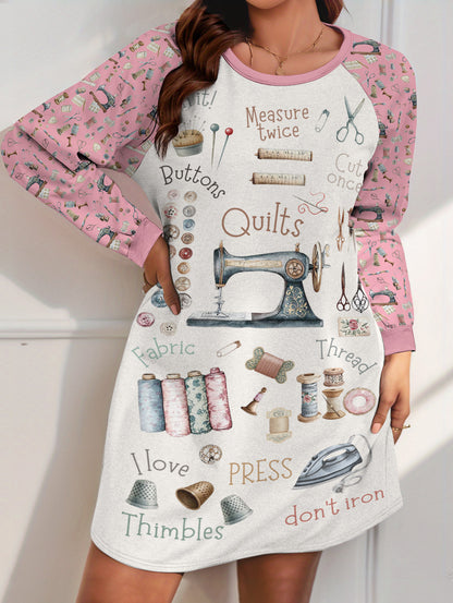 Sewing Lover Raglan Dress Measure Twice Cut Once