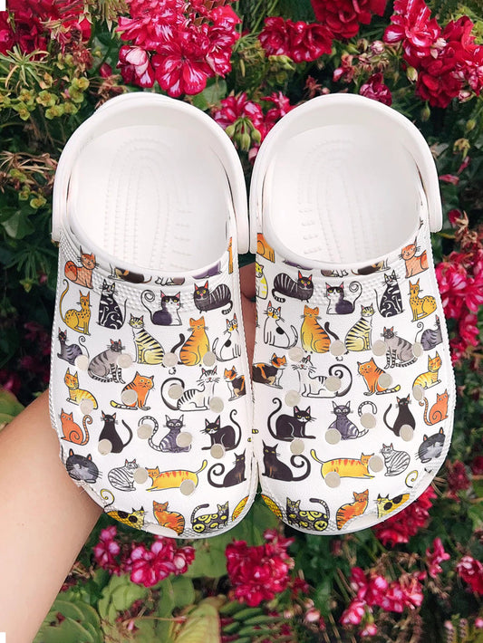 Cat Lover Graphic Clogs Meow Mates