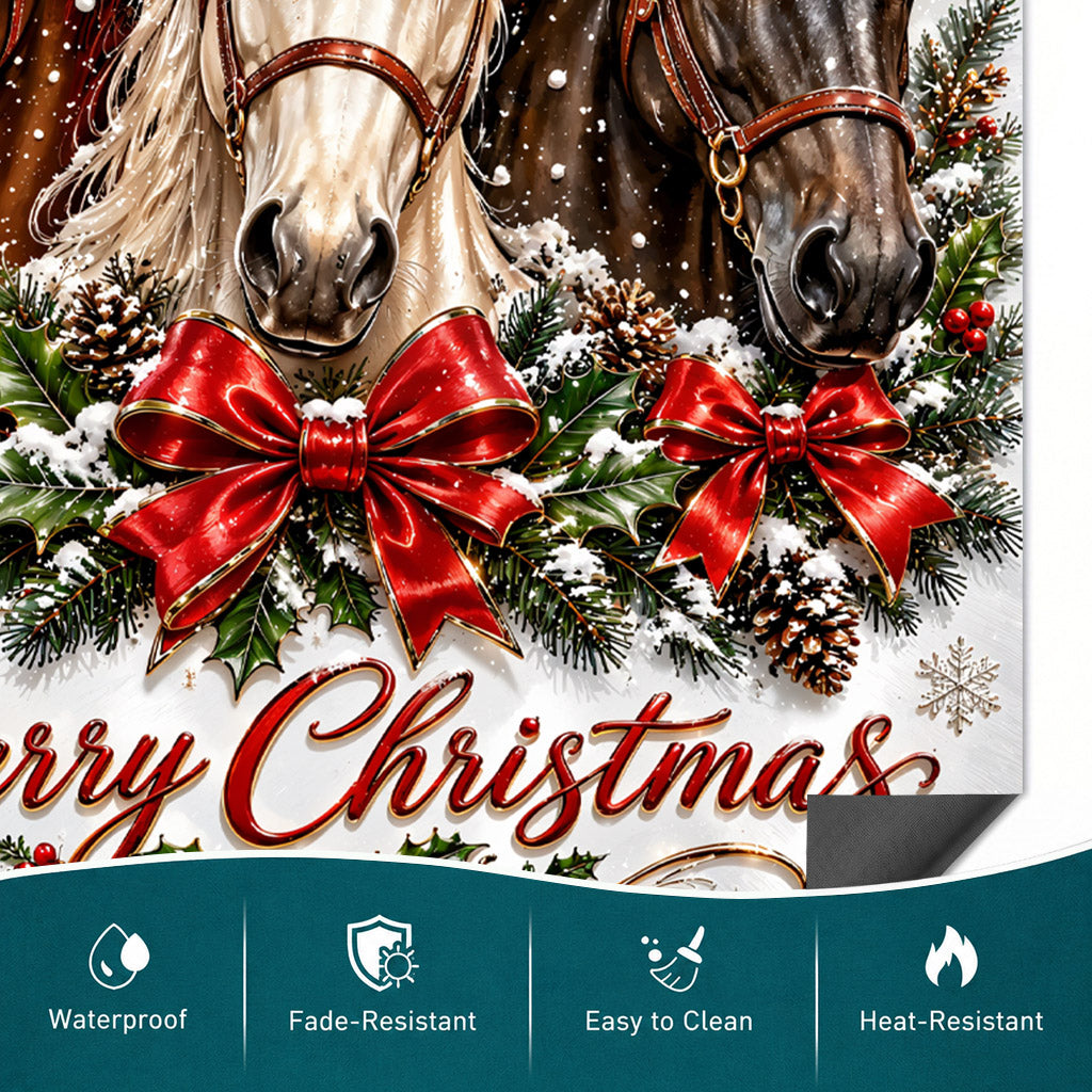 Horse Lover Magnetic Dishwasher Cover Merry Horsemas