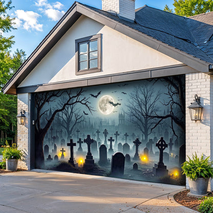 Halloween Garage Door Banner Decoration Midnight In The Hallows