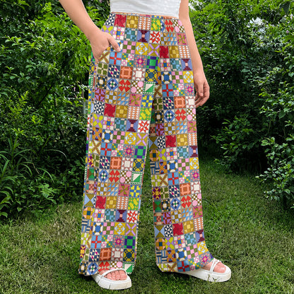 Sewing Lover Lounge Pants Modern Quilt Blocks