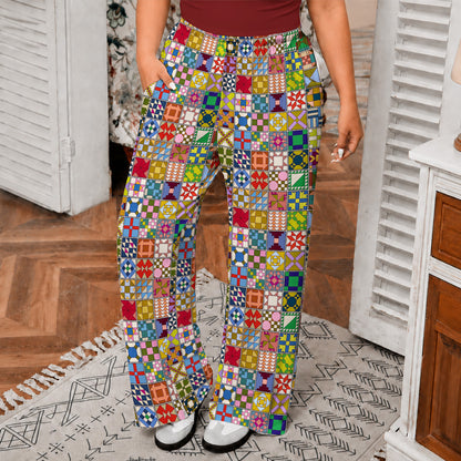 Sewing Lover Lounge Pants Modern Quilt Blocks