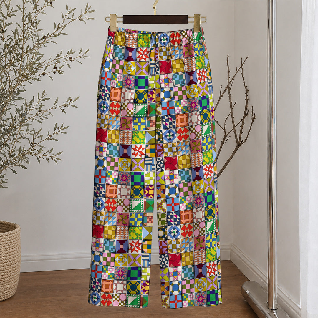 Sewing Lover Lounge Pants Modern Quilt Blocks