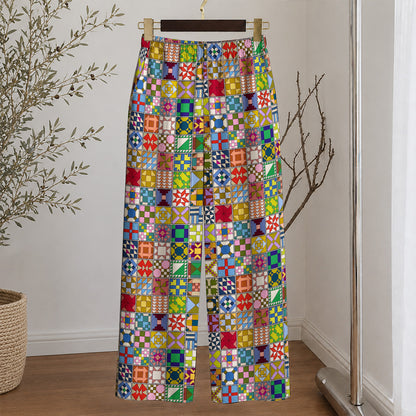 Sewing Lover Lounge Pants Modern Quilt Blocks
