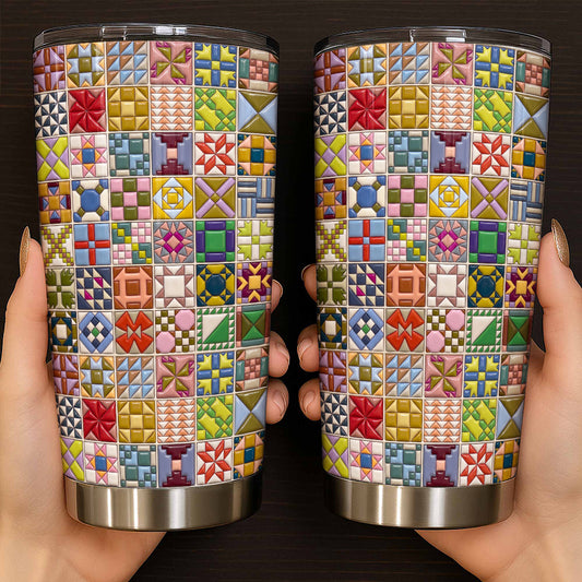 Sewing Lover 20 oz Tumbler Modern Quilt Blocks