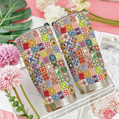 Sewing Lover 20 oz Tumbler Modern Quilt Blocks