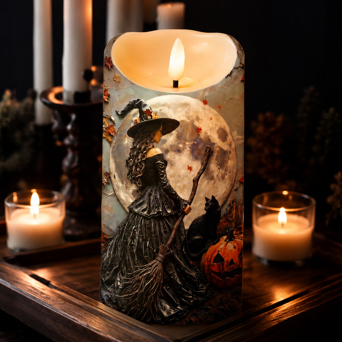 Moonlight Witch Decor LED Candle