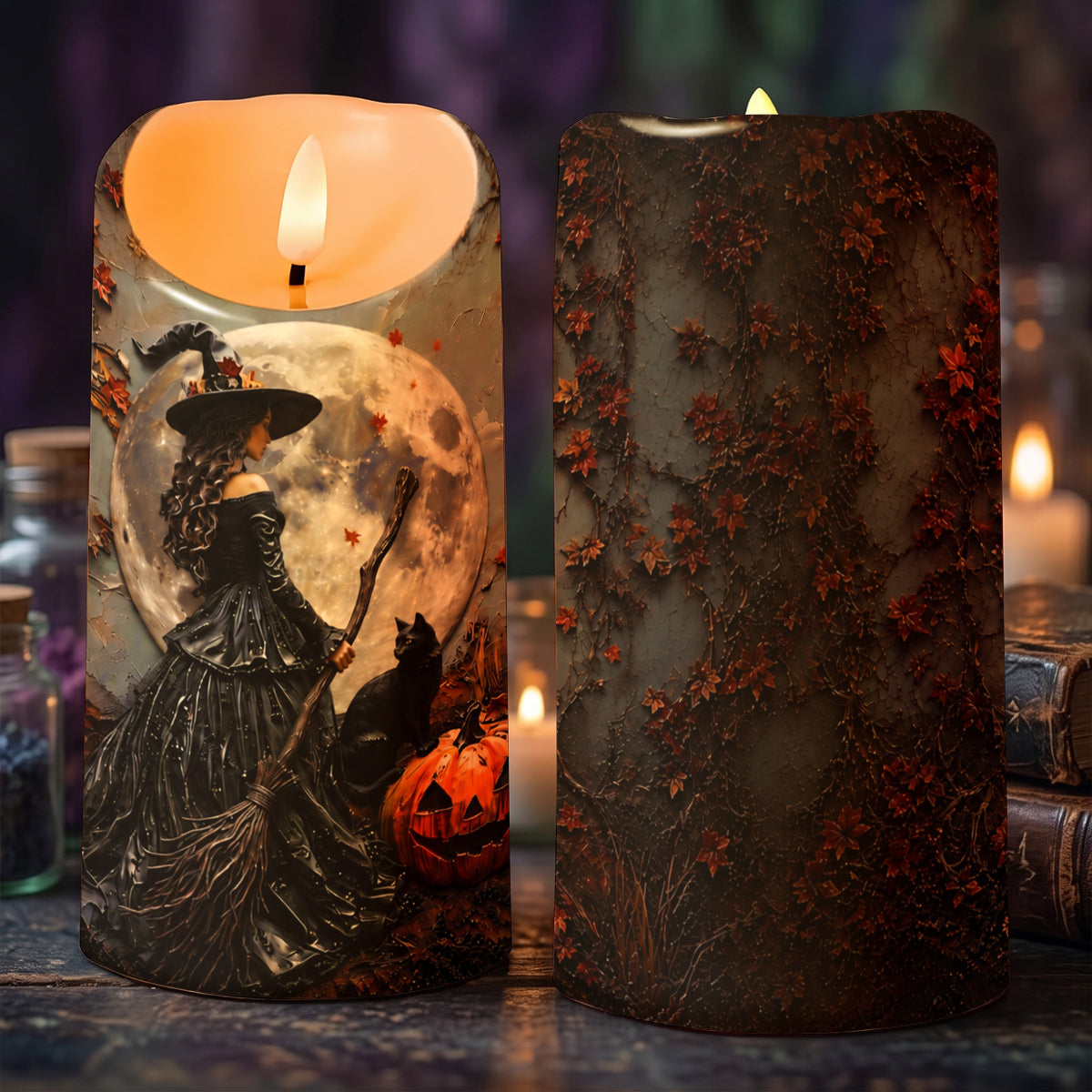 Moonlight Witch Decor LED Candle
