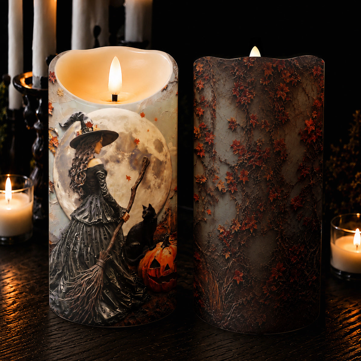 Moonlight Witch Decor LED Candle