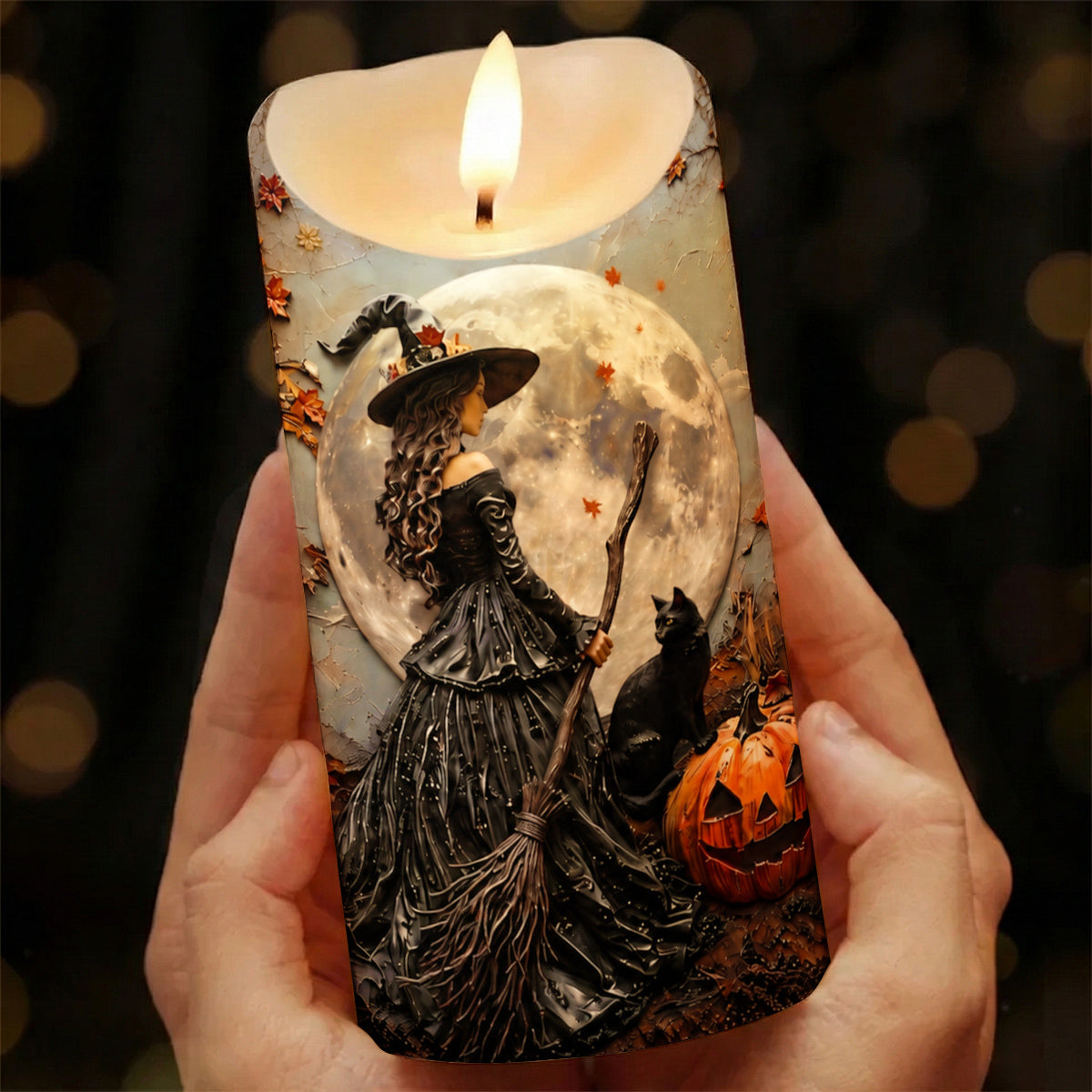 Moonlight Witch Decor LED Candle
