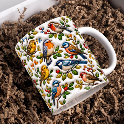 Bird Lovers Ceramic Mug Morning Garden Melody
