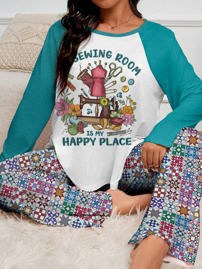 Sewing Lover Raglan Lounge Pajamas My Sewing Room Is My Happy Place