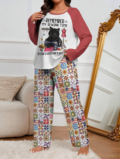 Sewing Lover Raglan Lounge Pajamas My Sewing Time Is For Everyone's Safety