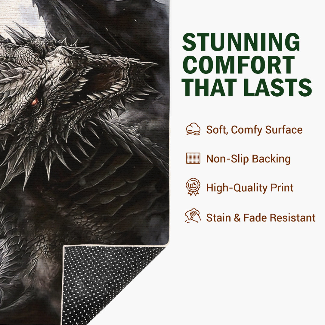 Dragon Area Rug Midnight Fury