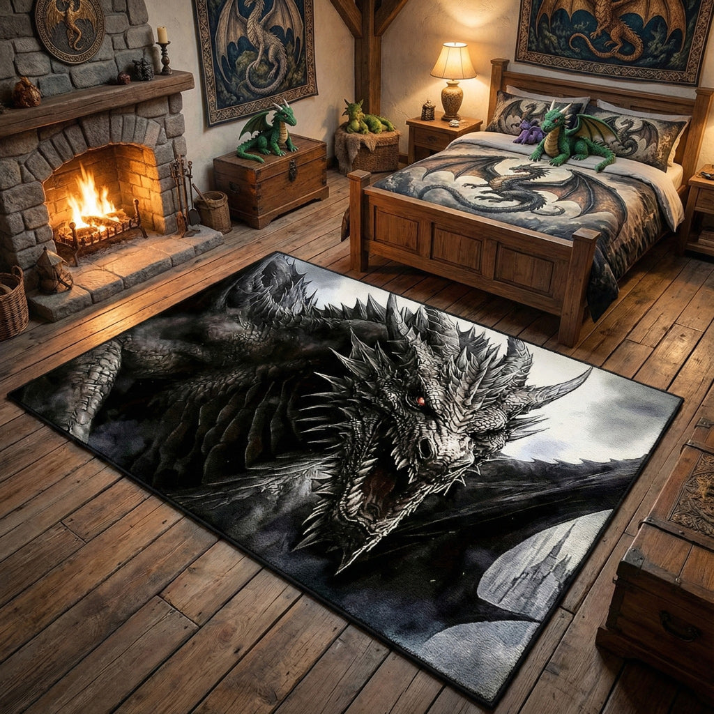 Dragon Area Rug Midnight Fury