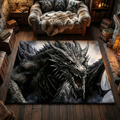 Dragon Area Rug Midnight Fury