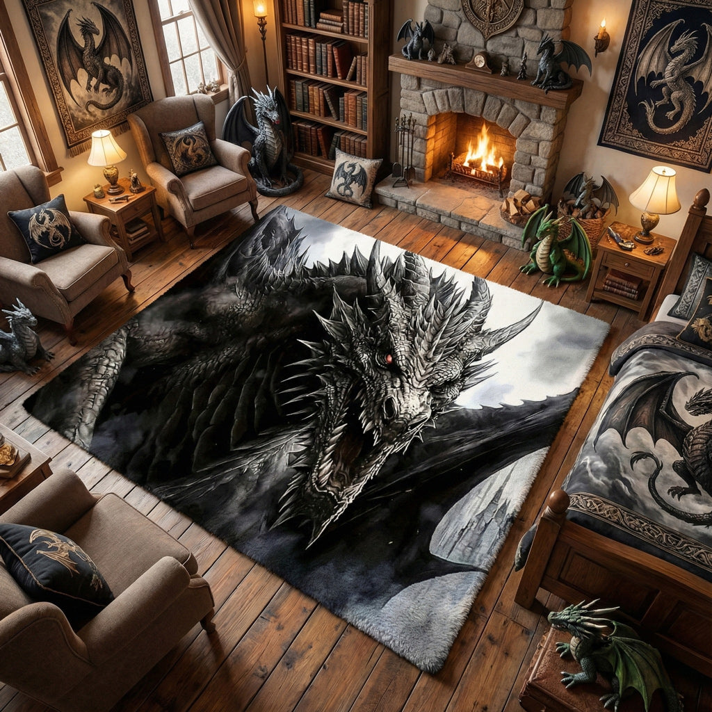 Dragon Area Rug Midnight Fury