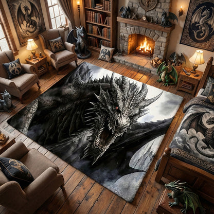 Dragon Area Rug Midnight Fury