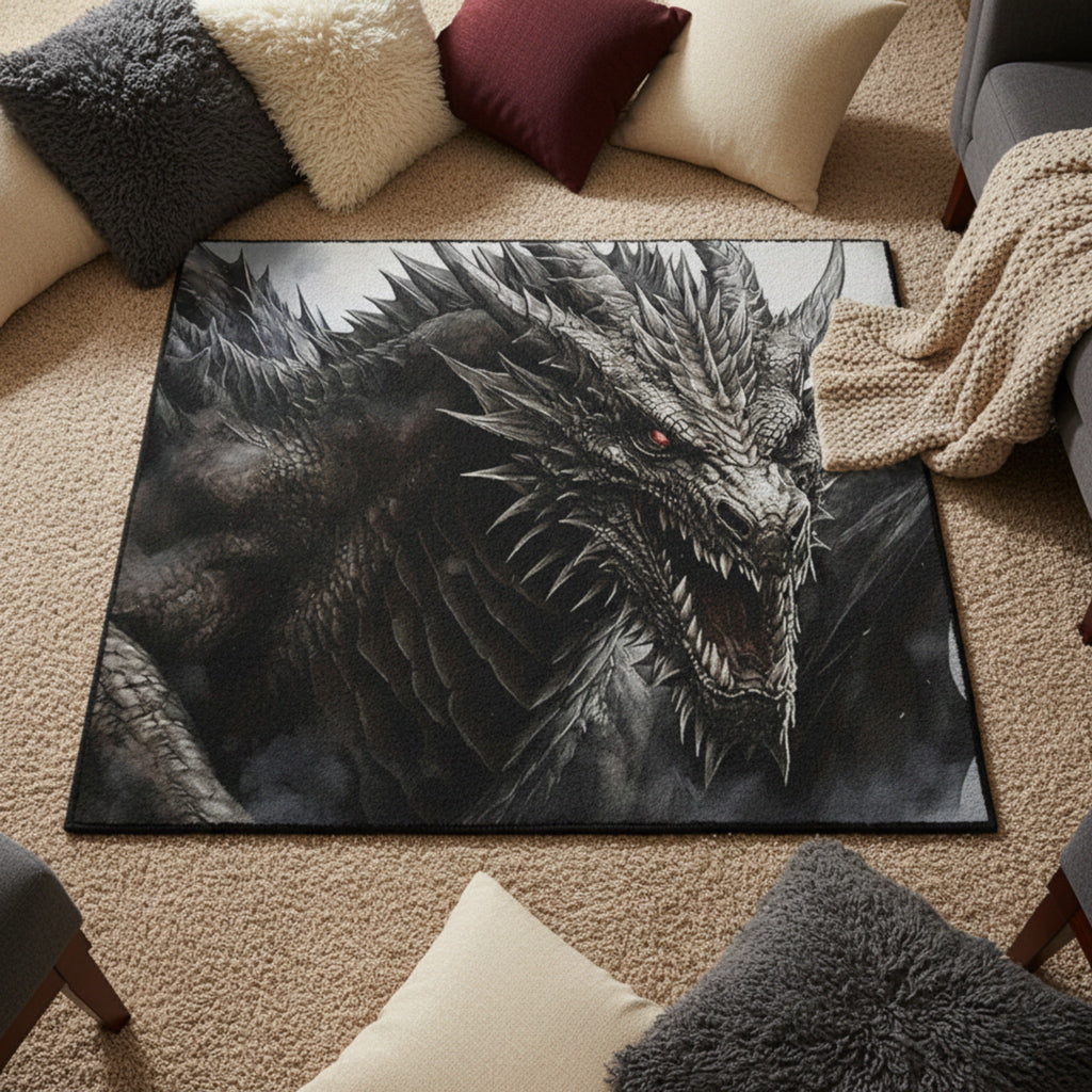 Dragon Area Rug Midnight Fury