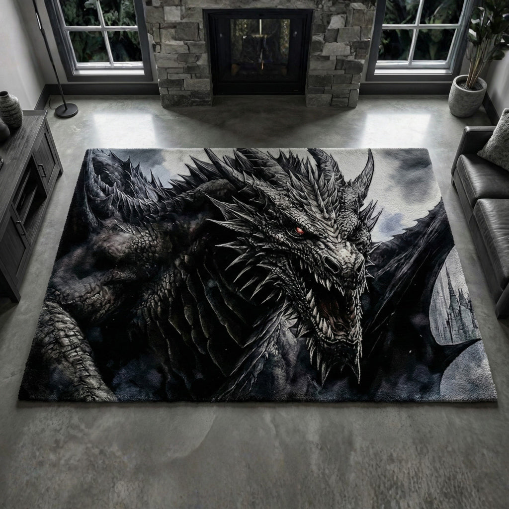 Dragon Area Rug Midnight Fury