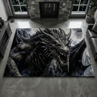 Dragon Area Rug Midnight Fury