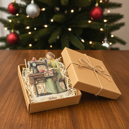 Sewing Lovers 2D Acrylic Ornament Needle & Thread Serenity Personalized