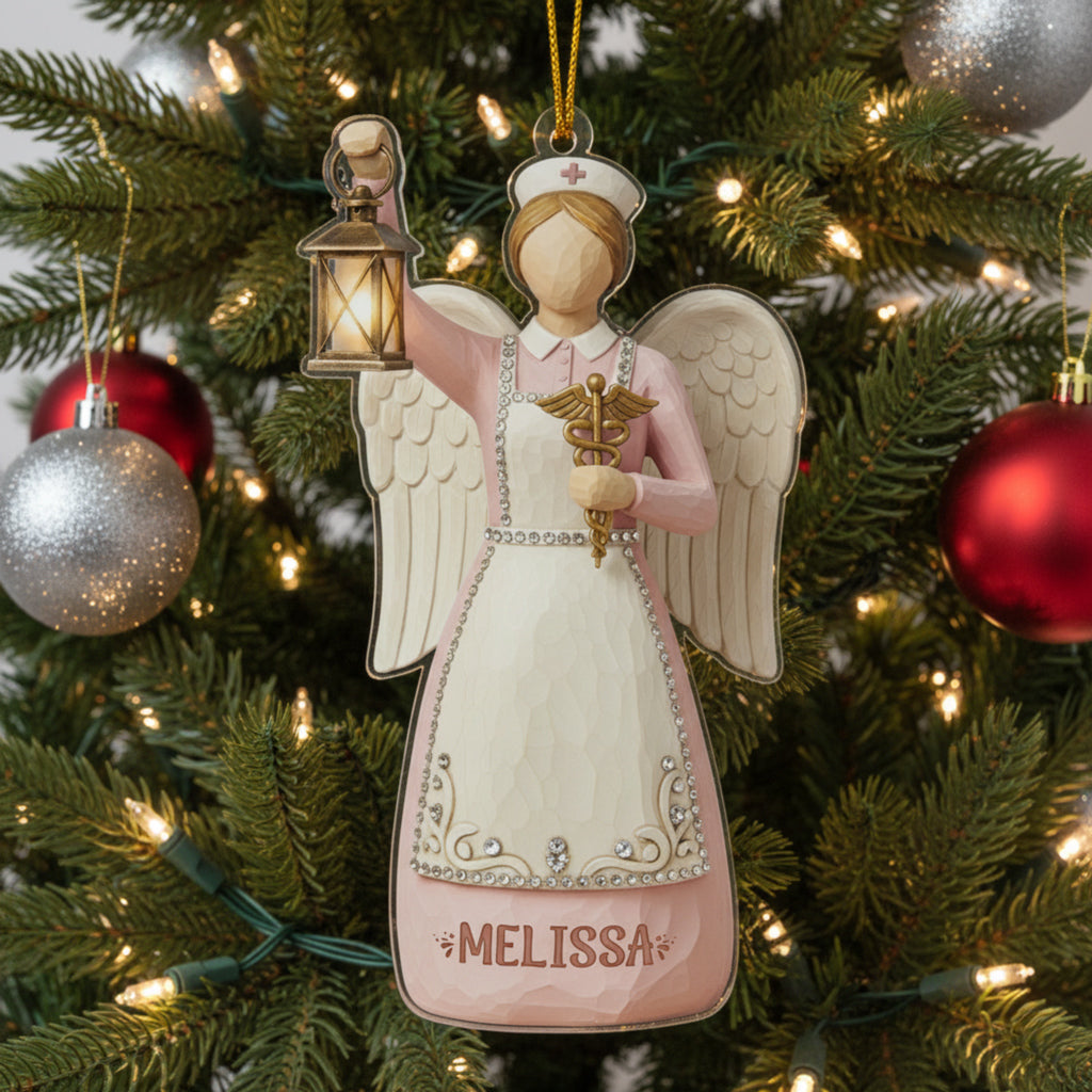 Nurse 2D Acrylic Ornament Nurse Angel Personalized