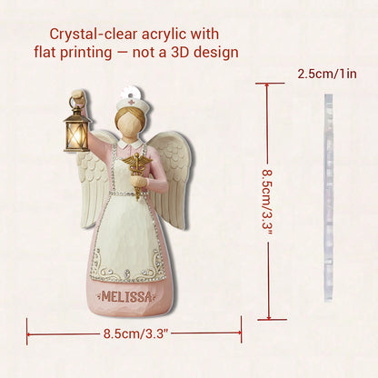 Nurse 2D Acrylic Ornament Nurse Angel Personalized
