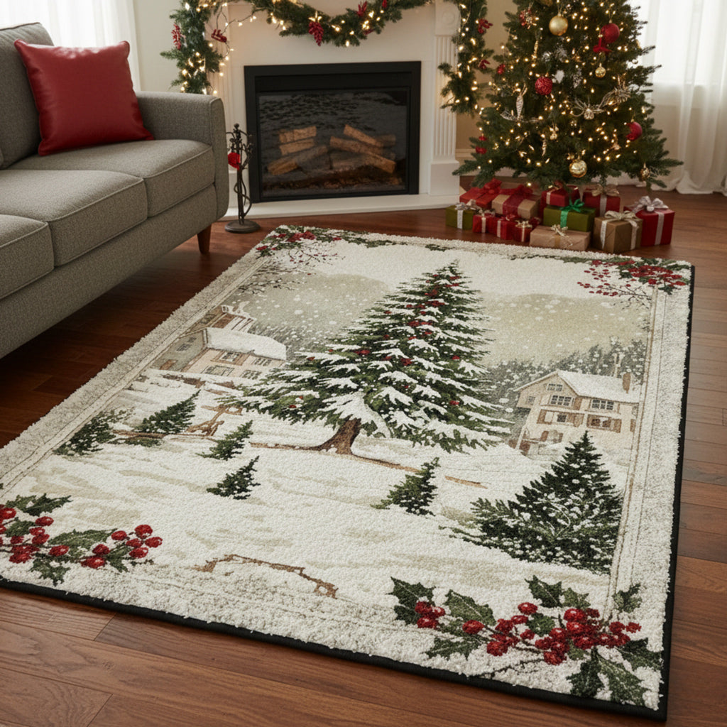 Christmas Area Rug Once Upon A Winter