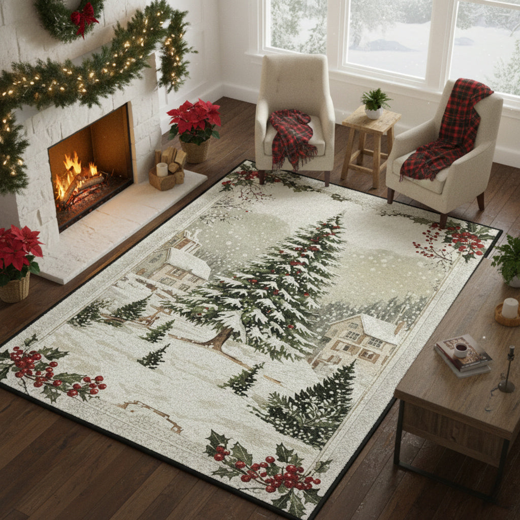 Christmas Area Rug Once Upon A Winter