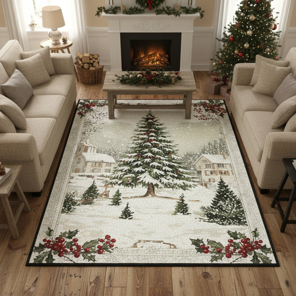 Christmas Area Rug Once Upon A Winter
