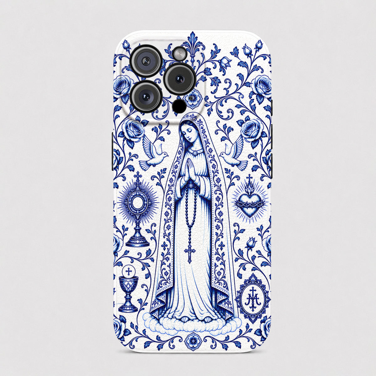 Christian Leather Phone Case Our Lady of Grace