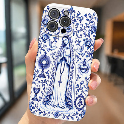 Christian Leather Phone Case Our Lady of Grace