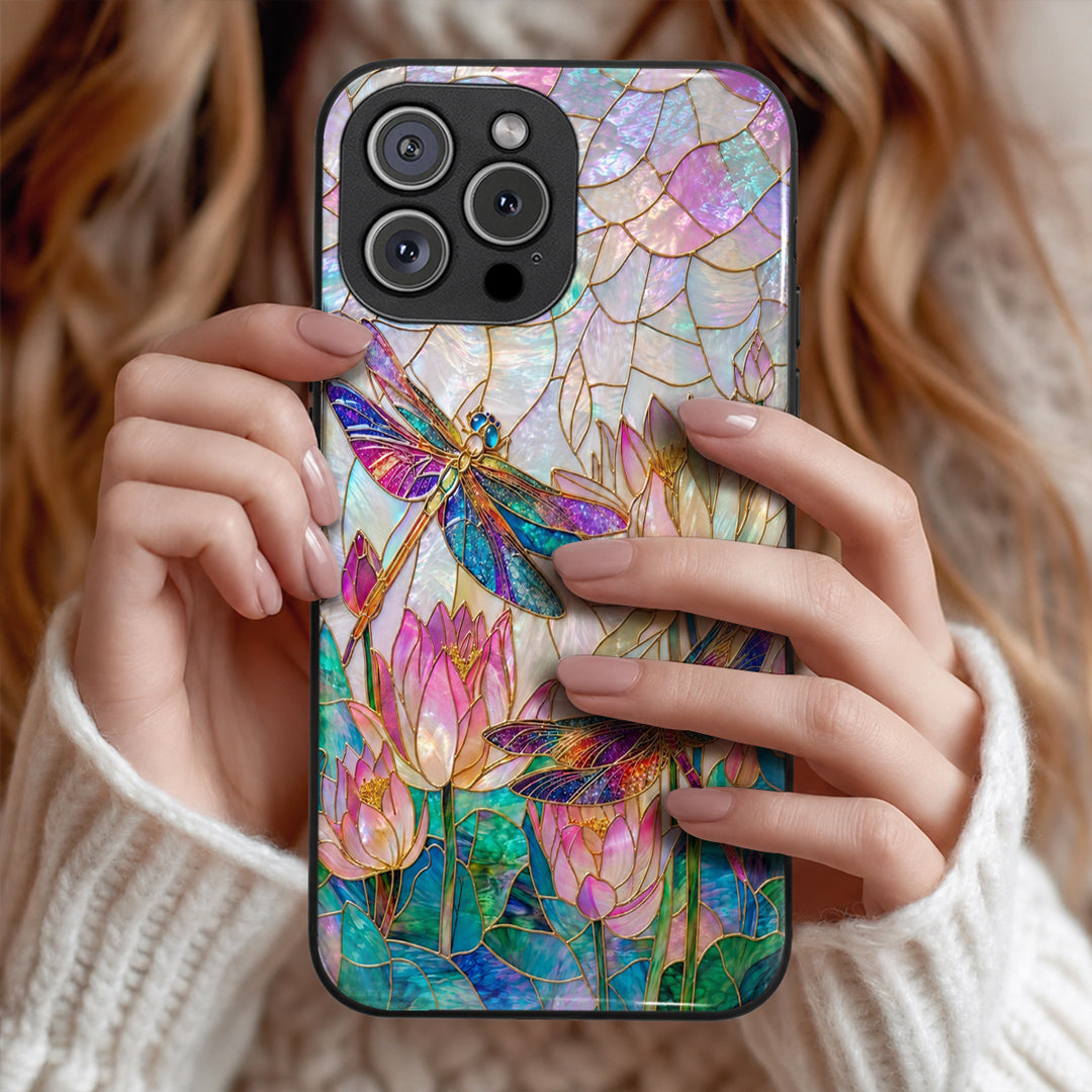 Dragonfly Phone Case Over The Lotus