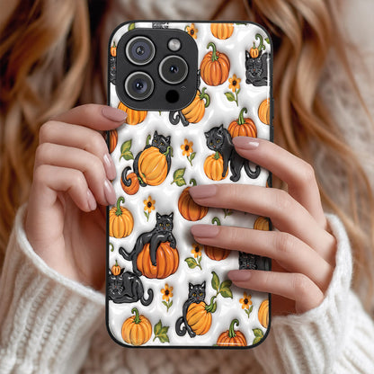 Cat Lover Phone Case Playful Pumpkin Paws