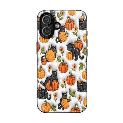 Cat Lover Phone Case Playful Pumpkin Paws