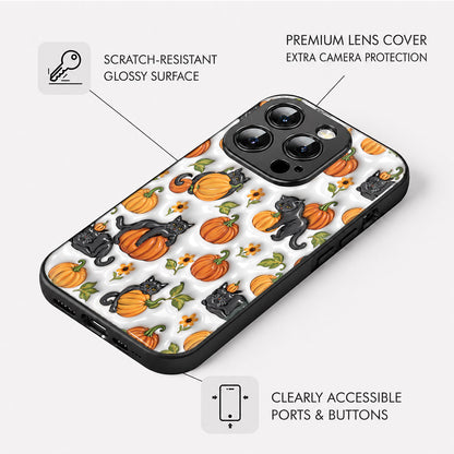 Cat Lover Phone Case Playful Pumpkin Paws