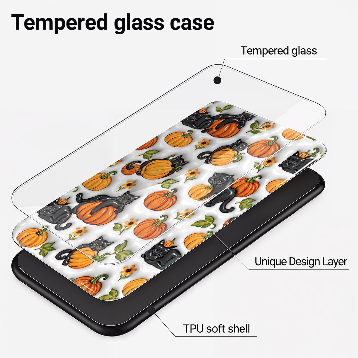 Cat Lover Phone Case Playful Pumpkin Paws